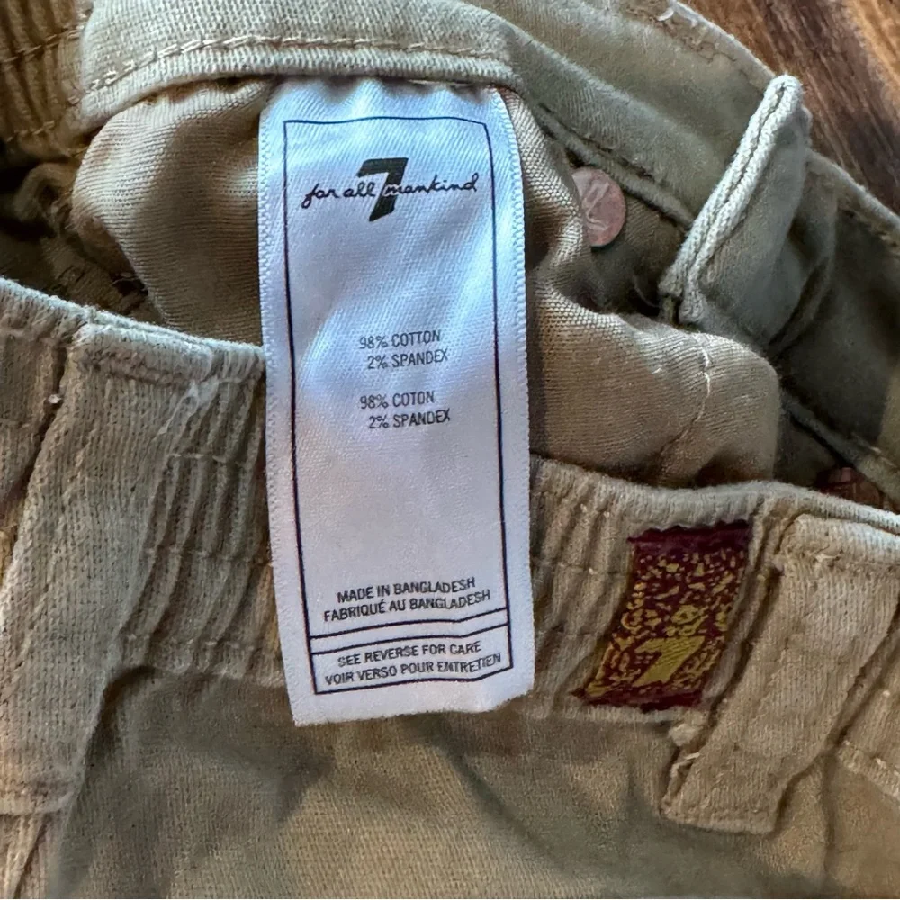 7 For All Mankind Khaki Tan Pants Jeans Size 12 Months Baby Boys Girls 12M - Picture 5 of 12